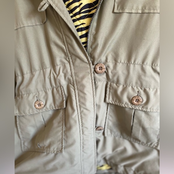 Vintage Y2k Green Roxy Puffer Jacket Detachable Hood. - Picture 3 of 10